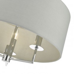 52079-003 Chrome 3 Light Pendant with Grey Shade