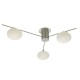 1907-003 Satin Nickel 3 Light Centre Fitting with Frosted Glasses