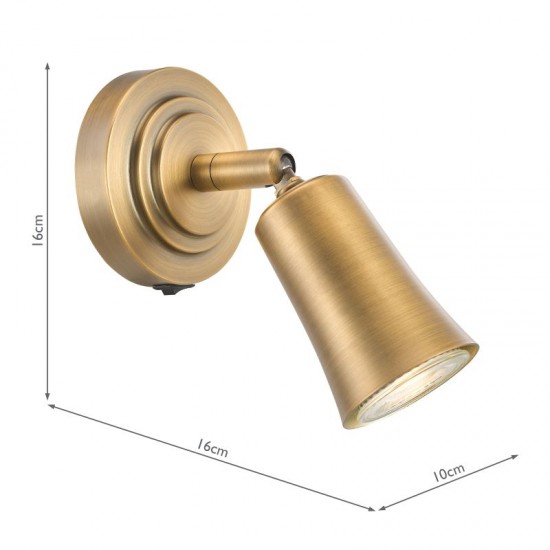 79707-003 Aged Brass Single Spotlight