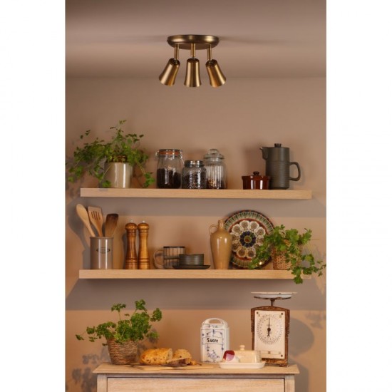 79708-003 Aged Brass 3 Spotlights