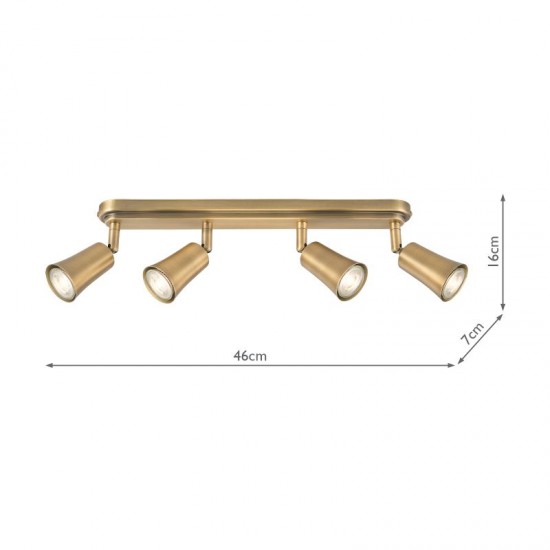 79709-003 Aged Brass 4 Spotlights