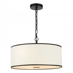 79710-003 Black & White 3 Light Pendant with White Diffuser