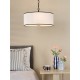 79710-003 Black & White 3 Light Pendant with White Diffuser