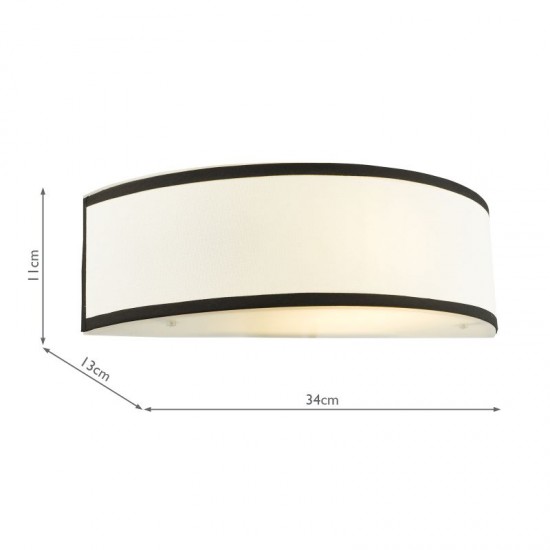 79711-003 Black & White Wall Lamp with White Diffuser