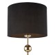 74817-003 Black Marble & Gold Table Lamp with Black Velvet Shade