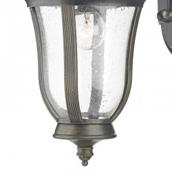 5224-003 Outdoor Black & Gold Wall Lamp with Seeded Glass 5224-003 Outdoor Black & Gold Wall Lamp with Seeded Glass