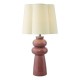 79720-003 Pink Ceramic Table Lamp with Ivory Cotton Shade