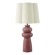 79720-003 Pink Ceramic Table Lamp with Ivory Cotton Shade