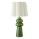 79721-003 Green Ceramic Table Lamp with Ivory Cotton Shade
