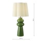 79721-003 Green Ceramic Table Lamp with Ivory Cotton Shade