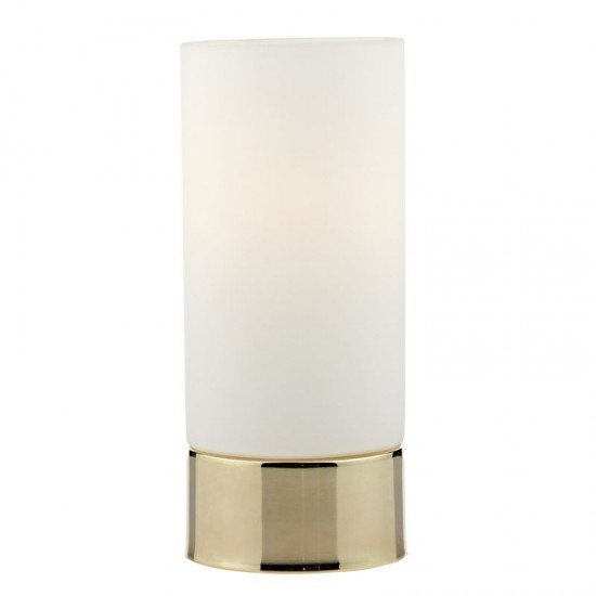 30920-004 Polished Gold Touch Lamp with Opal Glass