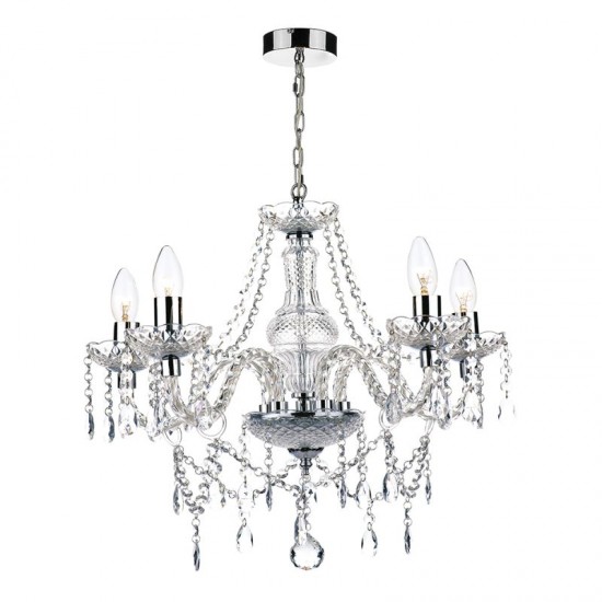 5252-003 Clear Acrylic Glass 5 Light Chandelier 5252-003 Clear Acrylic Glass 5 Light Chandelier