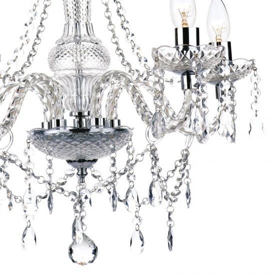 5252-003 Clear Acrylic Glass 5 Light Chandelier 5252-003 Clear Acrylic Glass 5 Light Chandelier