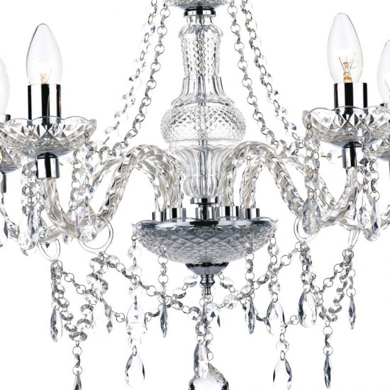 5252-003 Clear Acrylic Glass 5 Light Chandelier 5252-003 Clear Acrylic Glass 5 Light Chandelier