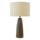 79722-003 Brown Ceramic Table Lamp with Natural Cotton Shade