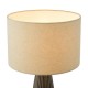 79722-003 Brown Ceramic Table Lamp with Natural Cotton Shade
