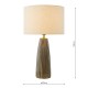 79722-003 Brown Ceramic Table Lamp with Natural Cotton Shade