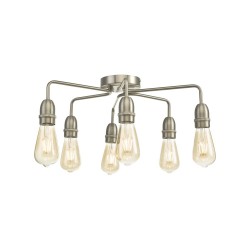 61754-004 Satin Chrome 6 Light Semi Flush