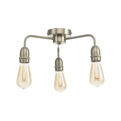 61758-004 Satin Chrome 3 Light Semi Flush 61758-004 Satin Chrome 3 Light Semi Flush