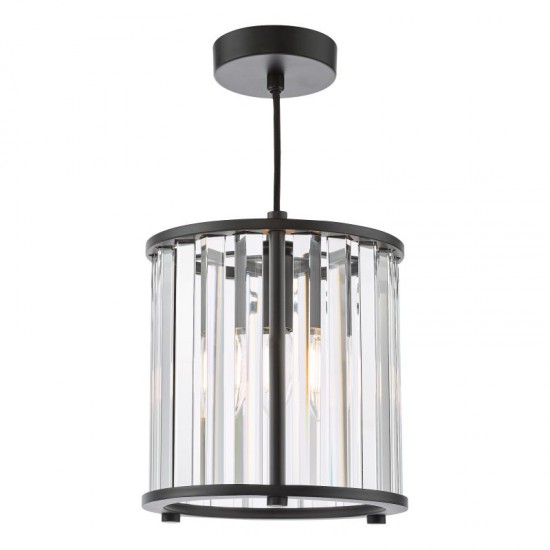 74814-003 Black Pendant with Crystal
