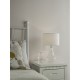 73192-003 Transparent Glass Table Lamp with White Linen Shade