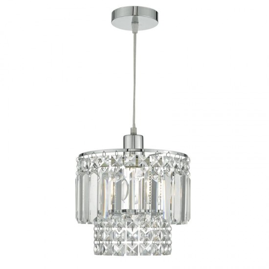23426-003 Crystal Shade with Chrome for Hanging Pendant 23426-003 Crystal Shade with Chrome for Hanging Pendant
