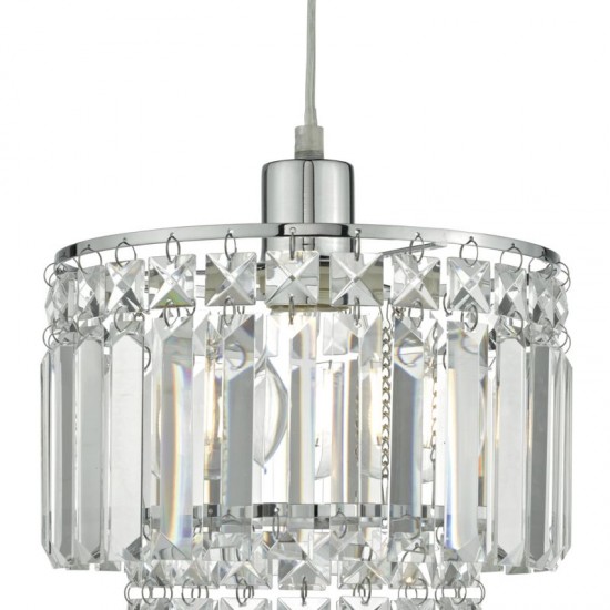 23426-003 Crystal Shade with Chrome for Hanging Pendant 23426-003 Crystal Shade with Chrome for Hanging Pendant