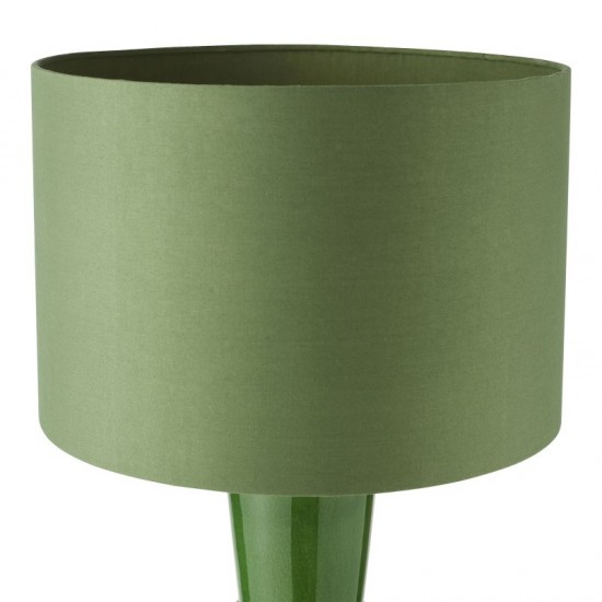 79724-003 Green Ceramic Table Lamp with Green Cotton Shade