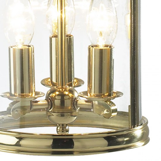 5315-003 Polished Brass 3 Light Lantern Pendant