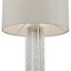 63705-003 Silver Rods Table Lamp with Grey Shade
