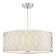 79725-003 Ivory & Chrome 4 Light Pendant with White Diffuser
