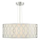 79725-003 Ivory & Chrome 4 Light Pendant with White Diffuser