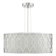 79725-003 Ivory & Chrome 4 Light Pendant with White Diffuser