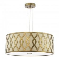 79726-003 Taupe & Bronze 4 Light Pendant with White Diffuser