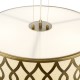 79726-003 Taupe & Bronze 4 Light Pendant with White Diffuser