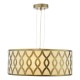 79726-003 Taupe & Bronze 4 Light Pendant with White Diffuser
