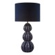 74816-003 Blue Ceramic Table Lamp with Blue Velvet Shade