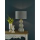 74819-003 Grey Ceramic Table Lamp with Grey Velvet Shade