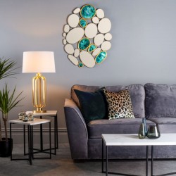 2270-003 Satin Brass Table Lamp with Natural Linen Shade