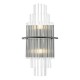 73196-003 Satin Black Wall Lamp with Clear Glass Rods