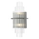 73196-003 Satin Black Wall Lamp with Clear Glass Rods