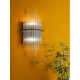 73196-003 Satin Black Wall Lamp with Clear Glass Rods