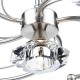 5487-003 Satin Chrome 6 Light Centre Fitting with Crystal Glasses