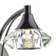 5493-003 Black Chrome Wall Lamp with Crystal Glass