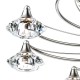 5500-003 Satin Chrome 10 Light Centre Fitting with Crystal Glasses