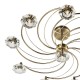 5503-003 Antique Brass 10 Light Centre Fitting with Crystal Glasses