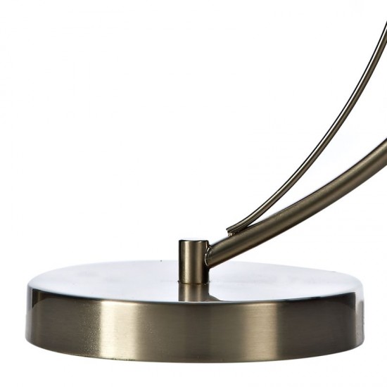 5504-003 Satin Chrome Table Lamp with Crystal Glass