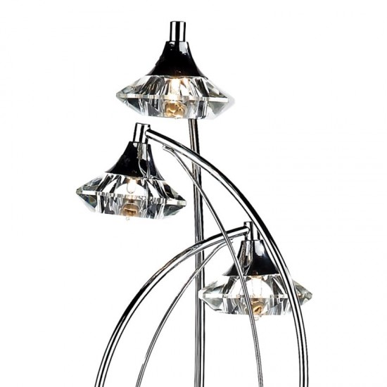 5509-003 Decorative Polish Chrome with Crystal 3 Light Floor Lamp 5509-003 Decorative Polish Chrome with Crystal 3 Light Floor Lamp