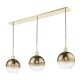 73198-003 Gold 3 Light over Island Fitting with Gold Mirrored Ombre Glasses