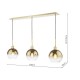 73198-003 Gold 3 Light over Island Fitting with Gold Mirrored Ombre Glasses